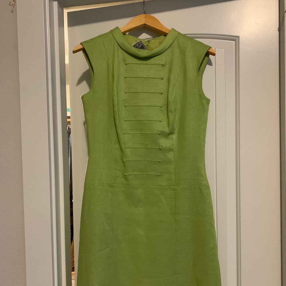 Vintage linen cowl neck dress!